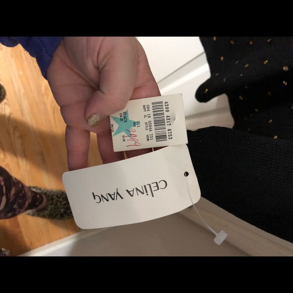 Vintage Celina Yang Medium NWT Sequined Sweater - Picture 3 of 5